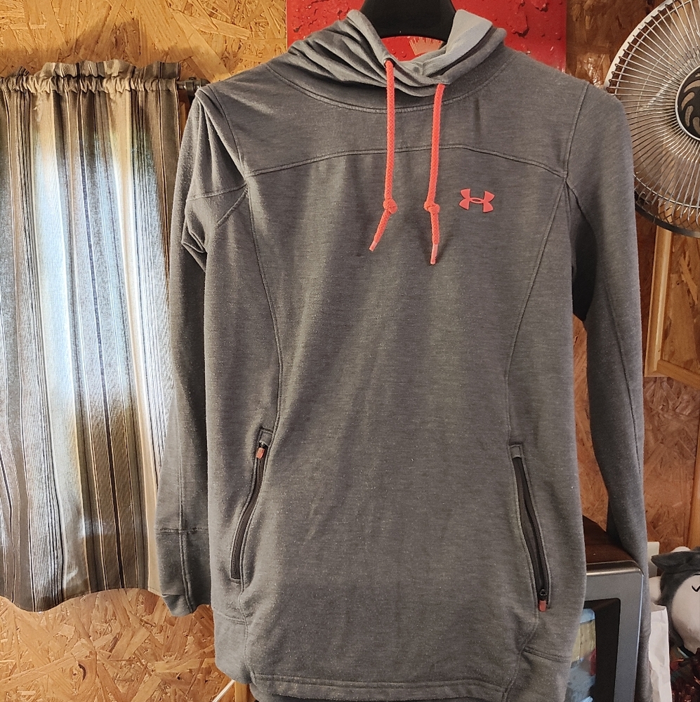 Under Armor Cowl Neck hoodie, Gray, Small